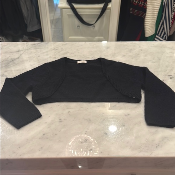 Il Gufo girls black wool bolero